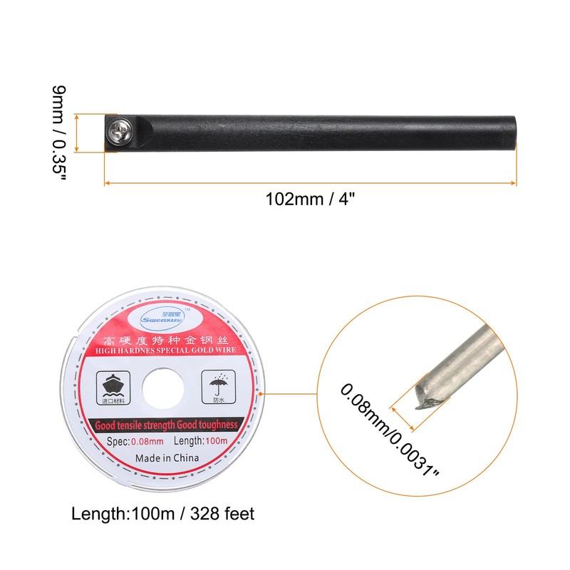 QUARKZMAN 100m/328ft Molybdenum Cutting Wire with Handle, Phone LCD Cutting