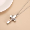 STEFWD Double Cross Urn Necklace For Ashes Of Pets Cremation