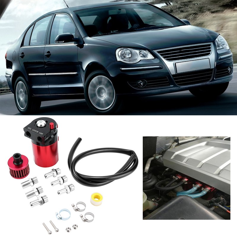 Car Modification Accessories 300ml Baffled Universal Oil Catch Breather Can