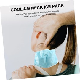 FRCOLOR Neck Ice Pack Wrap Reusable Cold Hot Compress for Neck Stiffness Adjustable Gel Massage Wrap for for Comfort and Easy Cleaning