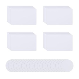 20 Pieces Round NFC Tags and 20 Pieces Rectangle NFC Tags, RFID Stickers, ntag215 NFC Tags, NFC Tag Stickers, Blank NFC Cards, Near Field Communication (White)