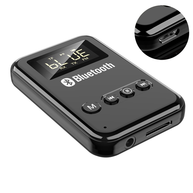 2in 1 Bluetooth 5.0 Transmitter Receiver Wireless Audio Adapter Car