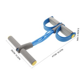 Kisangel Versatile Exercise Tool Sit up Exercise Equipment Six-Tube Tension Ropes Pedal Puller Resistance Rope TPE Pedal Puller Stretching Board