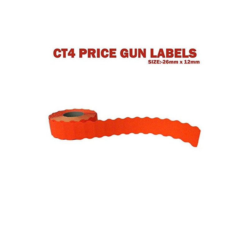 12,000 Color Permanent 26mm x 12mm Price Gun Labels CT4