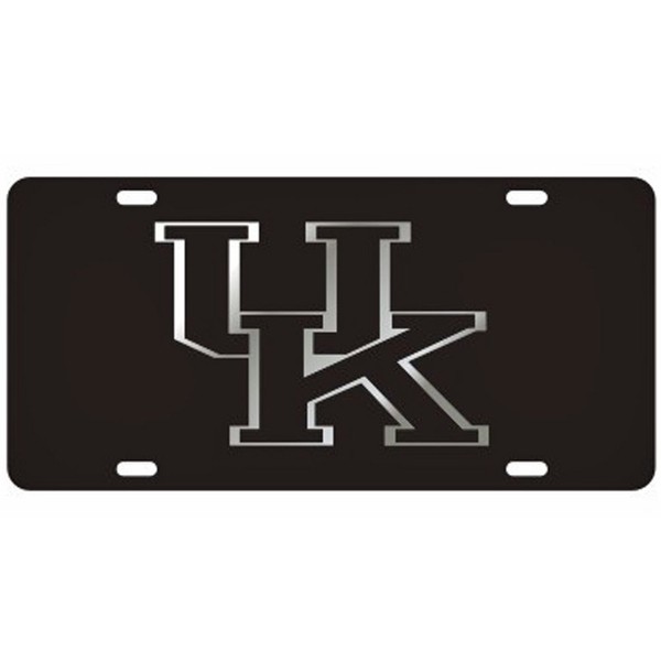 Craftique Kentucky Wildcats Black Laser Cut License Plate - Black UK Logo