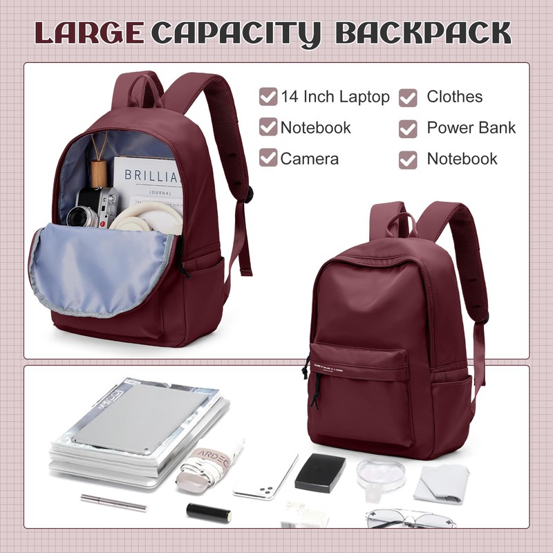 VGOCO School Backpack for Teens Girls Boys Lightweight Middle School