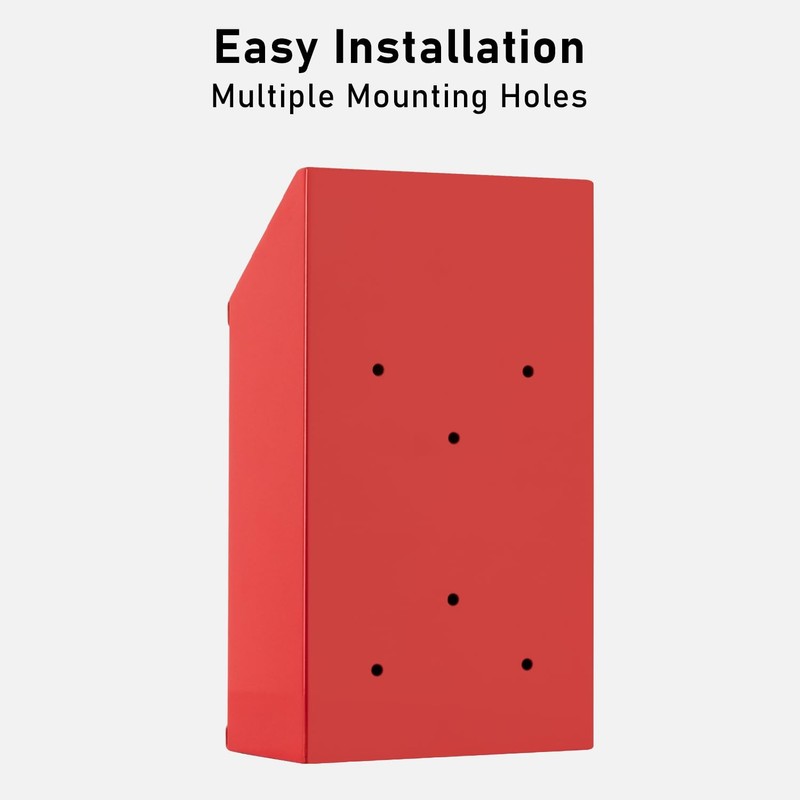 EIENHOSHI Metal Donation Box with Lock, Wall Mounted, Suggestion Box
