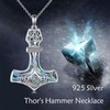 AXOMY Thors Hammer Necklace 925 Sterling Silver Mjolnir Pendant Necklace