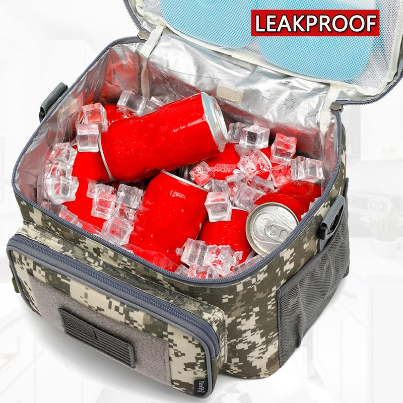 FlowFly Tactical Lunch Bag Large Insulated Lunch Box Cooler Tote