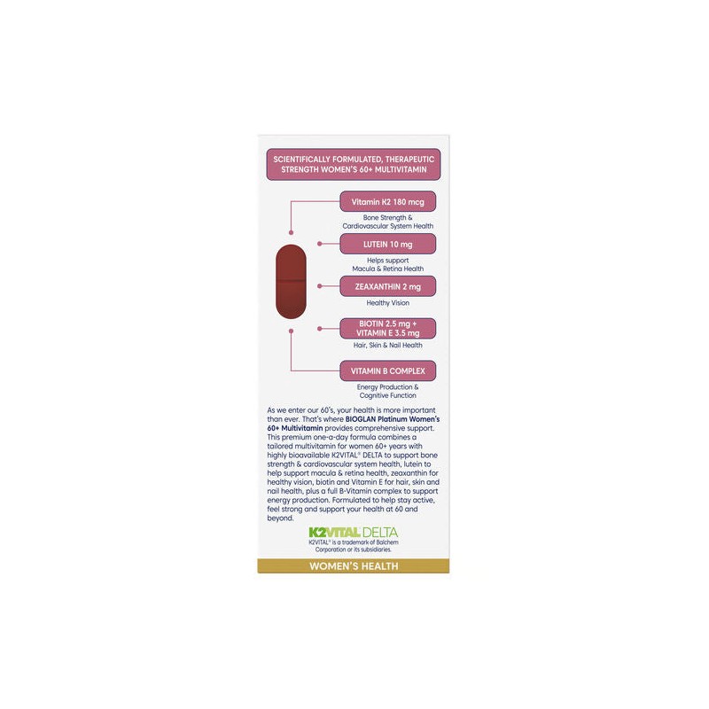 Bioglan Platinum Womens 60+ Multi 60 Tablets