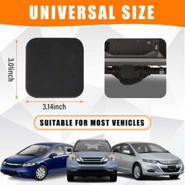 Ziciner Car Trailer Hitch Cover, 2 Inch Hitch Cover Tube Plug Insert, Rubber Receiver Tube Plug Towing Hitch Covers, Auto Exterior Universal Accessories Fits 2 Inch Receivers (Black)