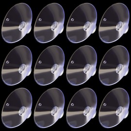 ANCIRS 30 Pack 35mm Suction Cups for Glass Table Tops, Rubber Transparent Anti-Collision Sucker Pad Without Hooks for Home Decoration