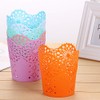 Plastic Flower Vase Pot Pen Makeup Brush Holder Desk Storage