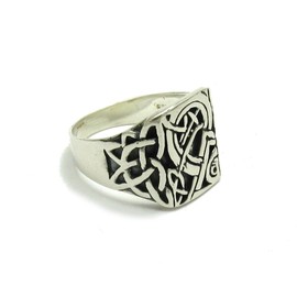 Sterling silver men ring celtic solid 925 size H - Z6 Empress jewellery