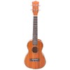 23in Ukulele Brown Mahogany Wood with Bag Capo String Cleaning
