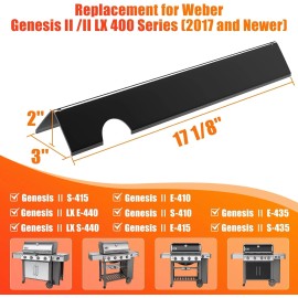 For Weber Flavorizer Bars for Weber Genesis II E-410 E-435 LX E-440 400 Series 66033 66796