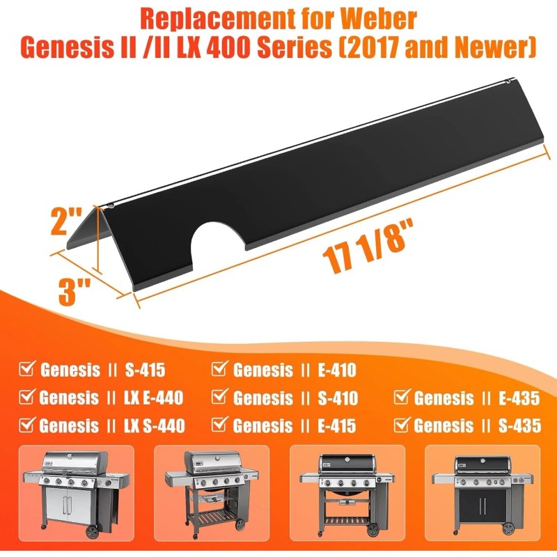 For Weber Flavorizer Bars for Weber Genesis II E-410 E-435