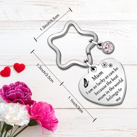 Mothers Day Gifts, Mummy Gifts Mummy Keyring Mummy Keychain Key Ring from Daughter Son for Mummy Gifts Christmas Thanksgiving Mothers Day Gifts for Mom Mummy Mother Mama Mum