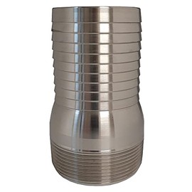 3 Inch 304 Stainless Steel King Combination (KC) Nipple, MNPT X Hose Barb, Cast Stainless Steel, Low-Pressure Discharge and Suction Service