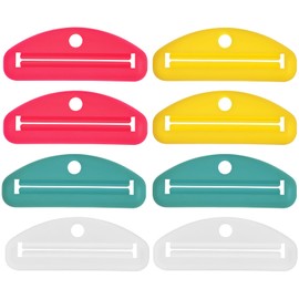 Healeved 8PCS Toothpaste Squeezers Toothpaste Tube Squeezer Dispenser Hanging Toothpaste Clips Squeezer Tube Squeezers for Toothpaste, Hand Cream, Paint Tubes, Cosmetics