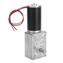 12 V 8 mm Shaft Worm Gear Motor, Low Noise Metal Gear with High Torsion, Electric Turbo Speed Reducer with Ball Bearings (12 V 12 rpm)