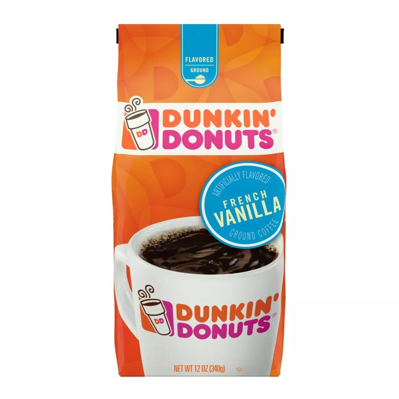DUNKIN' DONUTS FRENCH VANILLA FLAVOUR COFFEE 12oz - PACK OF