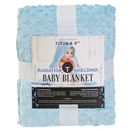 Mission Darkness TitanRF Radiation Shielding Baby Blanket (Blue) - 30" x 40" (76cm x 101cm) Ultra-Soft Minky Dot Design with EMF Radiation Protection