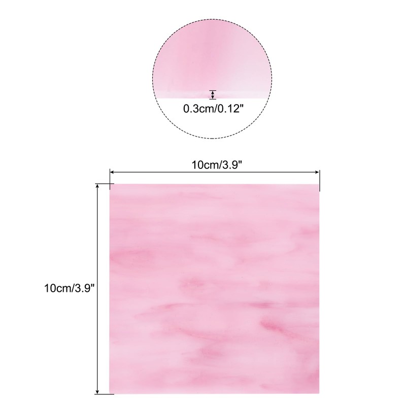 sourcing map Stained Glass Sheet Mosaic Tile 3.9 Inch x