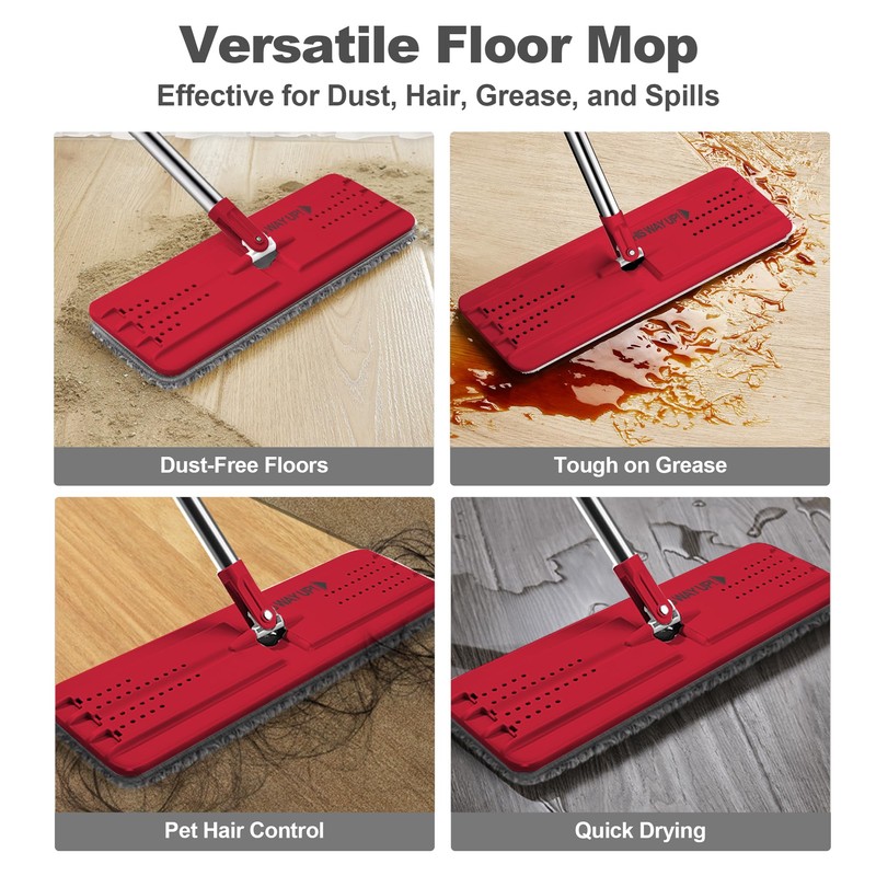 JOYMOOP Flat Mop, Microfiber Mops for Floor Cleaning and Wall