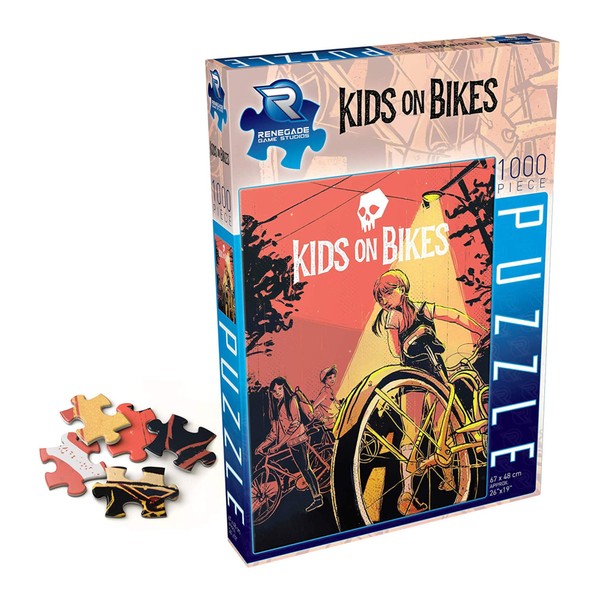 Renegade Game Studios 1000 Piece Jigsaw Puzzle - Kids on Bikes, 26 x 19 inches, Features Art from The Critically Acclaimed Game, Kids on Bike, Age 10 & Up (RGS2153)