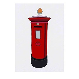 Large 'Robin On Post Box' Temporary Tattoo (TO00038860)
