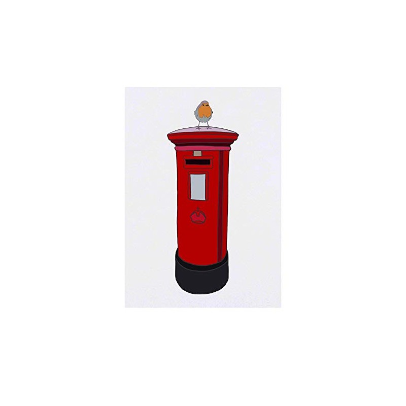 Large 'Robin On Post Box' Temporary Tattoo (TO00038860)