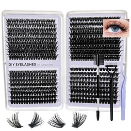 YOCHLEY 608 PCS Individual Eyelashes Lash Clusters, Cluster Lashes Kit