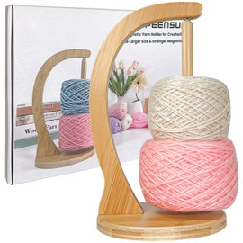 Yarn Holder for Crocheting, Crochet Yarn Holder, Upgrade Larger Size & Magnetic Yarn Ball Holder for Most Yarns, Rotating Yarn Holder Hold Yarn Up to 1.1 lbs with Packaging Box