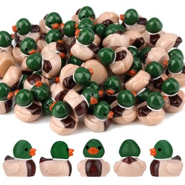 GGSTDDUP Mallard Ducks, Mallard Resin Ducks, Unique Mallard Duckies, Mini Mallard Resin Ducks Decor, Nature Birds Lovers Duck Hunting Decoration for Ducky Birthday Party Favor Gift (25 Pcs)