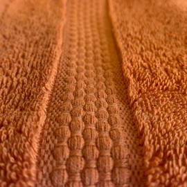 Sue Rossi Hand Towels 100% Turkish Organic Combed Cotton, Bathroom Or Kitchen Towel, 600gsm Thick, Very Soft Plush & Absorbent, 50 x 90cm, Single Or Twin Set Premium Quality (Orange, 1)