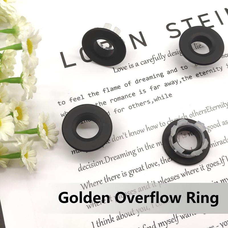 Hayaww 4 Pieces Round Overflow Cover, Sink Overflow Ring, Sink