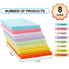 Utron 248 Sheets Colored Index Cards 3x5, Double-Sided Blank Notes Flash Cards for Studying, Note Cards 3x5 Lined, Flashcards for Studying, Index Notecards for Office