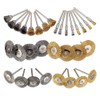 Pack of 32 Wire Brush Wheel Cup Brass Stainless Steel