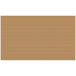 Colonial Cards: 150 Color Cardstock 3" x 5" Index Cards, Kraft, Lined Landscape Format