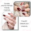ZEPIQOR 20 pcs Nagelfolie Weinrot Gel Nagelfolien Selbstklebend Nail Sticker
