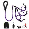LEOSASA No-Tangle 3-Dog Leash - Main Lead Rope with Heavy-Duty