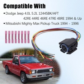 Shtuomoland Transmission Wiring Harness Repair Kit with 8 Pin Connector Compatible with Jeep All Dodge RE Series Transmission 1994 & Up Replace 350-0062 12445BK
