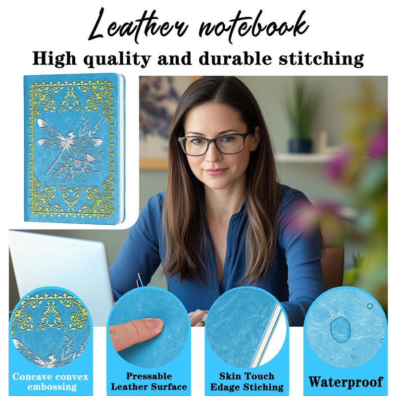 WHLBHG Dragonfly Lovers Gift Dragonfly A5 Size Lined Journal Notebook