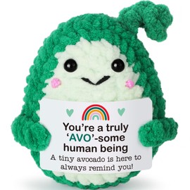 Mini Avocado Thank You Appreciation Gifts for Women, Funny Inspirational Crochet for Teacher Coworker Employee Nurse Doctor Boss Birthday, Retirement Going Away Gift for Friend, Avo Motivational Decor