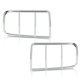G-PLUS Chrome Taillight Tail Light Bezel Covers Compatible with Ford Mustang 2005-2009 Triple Chrome Plated Silver