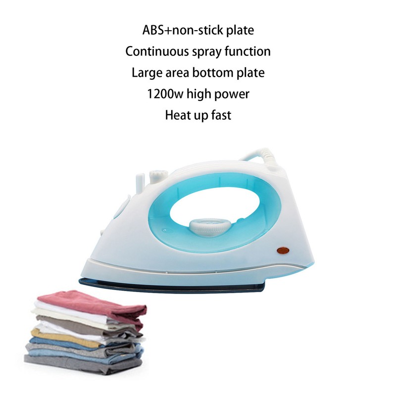 Steam Iron 1200W Fast Heating Continuous Spray Function Wet and
