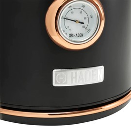 Haden Dorset 1.7 Liter Stainless Steel Electric Kettle, Hot Water Kettle with 360-Degree Base and Auto Shutoff, Black & Copper
