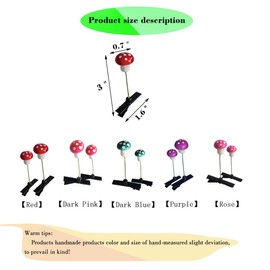 30PCS Mushroom Sprout Clips, Flower Hair Clips Cute Mushroom Clip Sprout Clips For Women Girls Creative Headwear Hair Accessories (Mushrooms Purple)