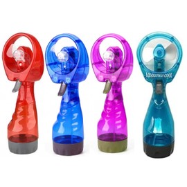 Sapphirem Pack of 4X Handheld Water Mist Spray Bottle Fan Portable Personal Mister for indoor Outdoor Hiking Camping Parades -Random Colors